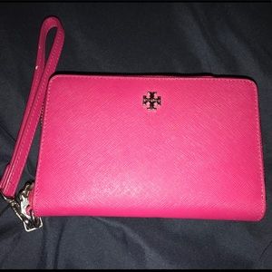 Tory Burch hot pink wallet